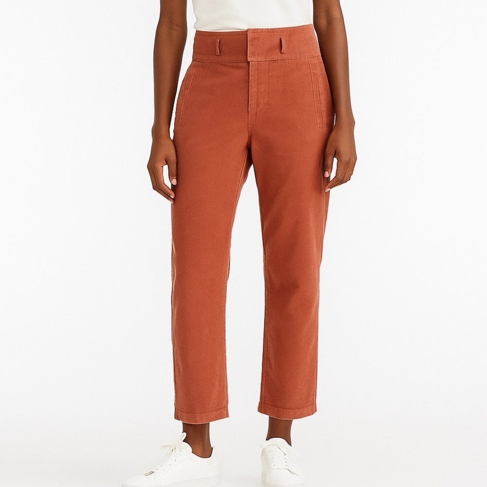 Sundance Emily Cropped Soft Corduroy High Rise Pants 12 Petite Casual Paperbag